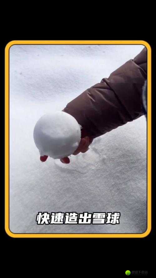 两团雪球快速摇动，动感十足超有趣